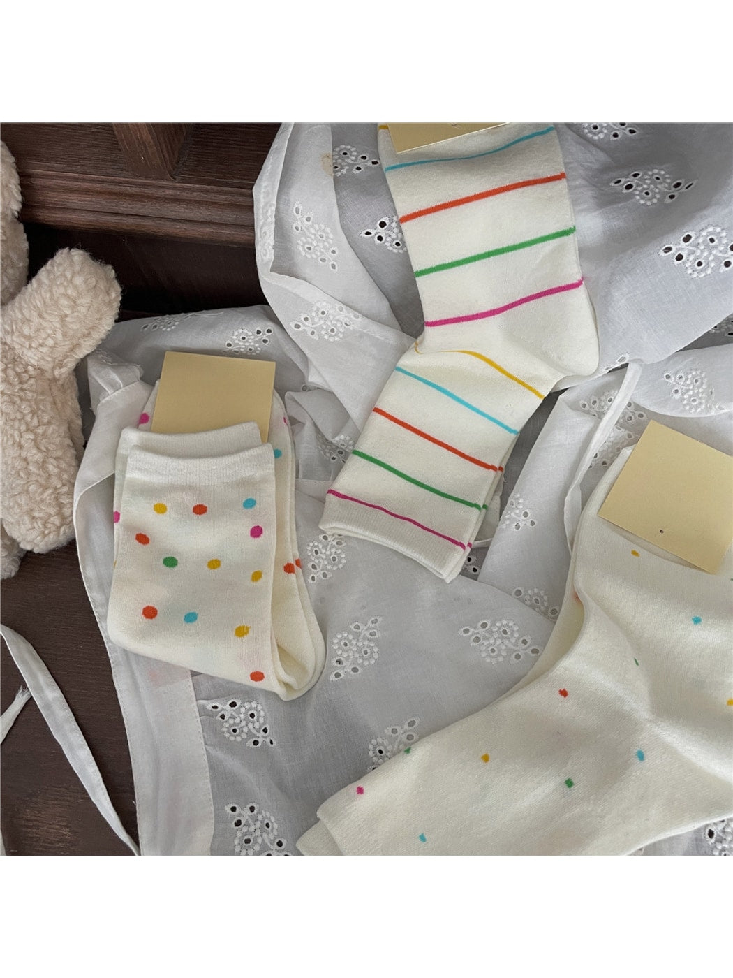 Rufia - Colorful Polka Dot Women's Crew Socks