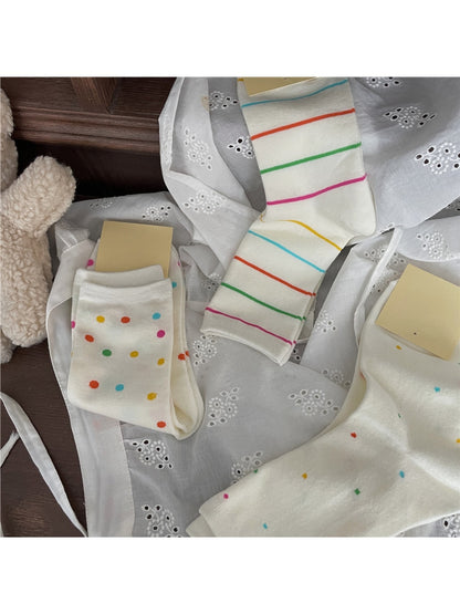 Rufia - Colorful Polka Dot Women's Crew Socks
