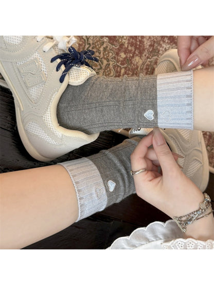 Rufia - Embroidery Crew Socks