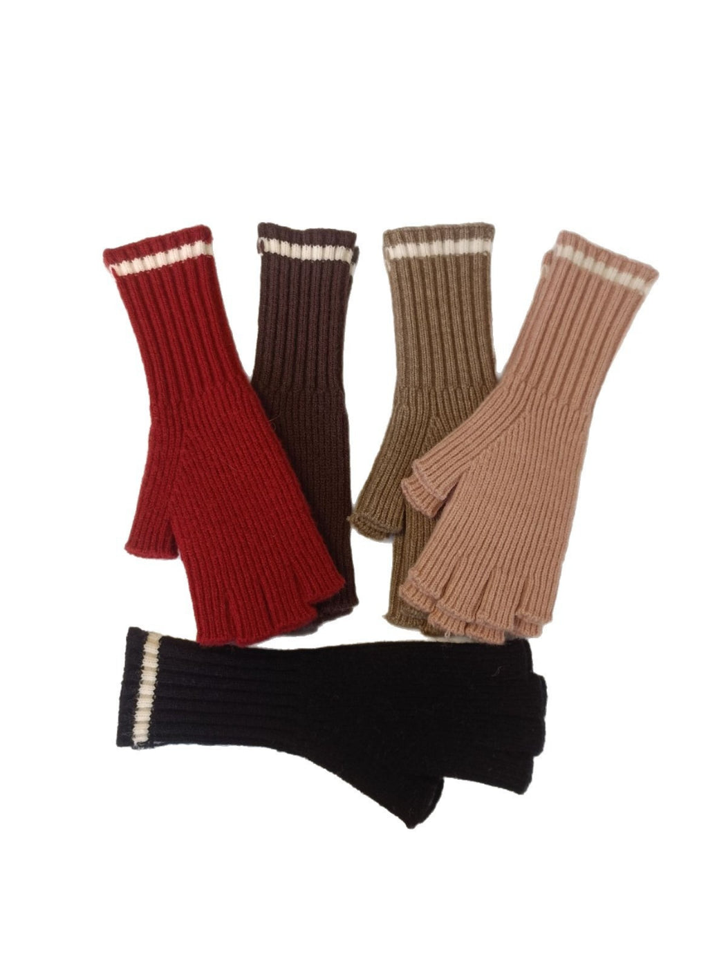 Gloving - Ribbed Knit Fingerless Gloves