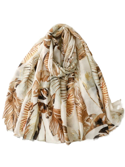 Scarvii - Tropical Leaf Foil Wrap Scarf