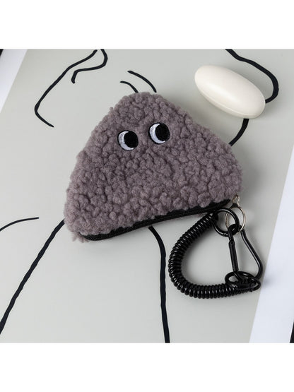 Cosbai - Cute Cartoon Plush Triangle Zipper Coin Purse