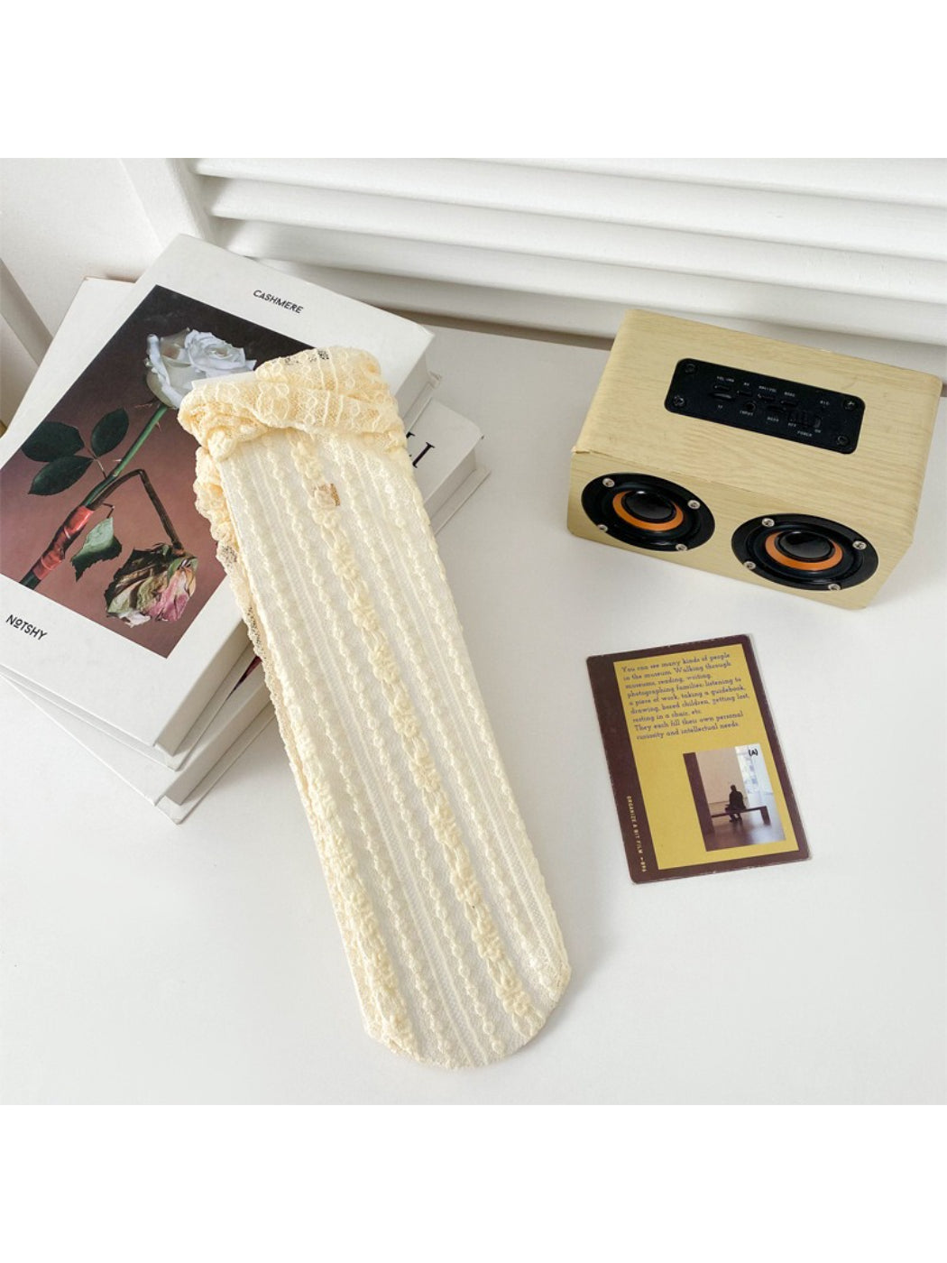 Rufia - Vertical Smock Sheer Socks