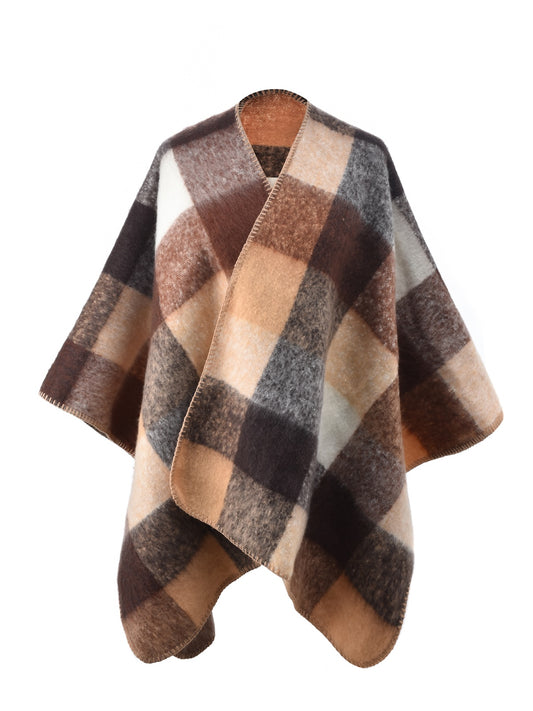 Scarvii – Oversized Checkered Wrap Shawl