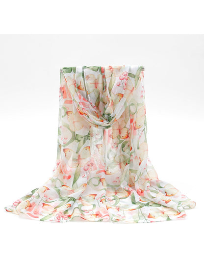 Scarvii - Butterfly Print Lightweight Travel Scarf