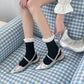Rufia - Sheer Mesh Panel Socks with Bow Detail