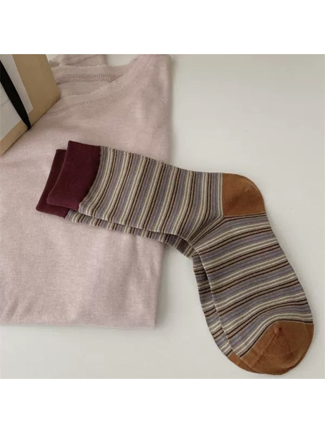 Rufia - Retro Thin Stripe Crew Socks