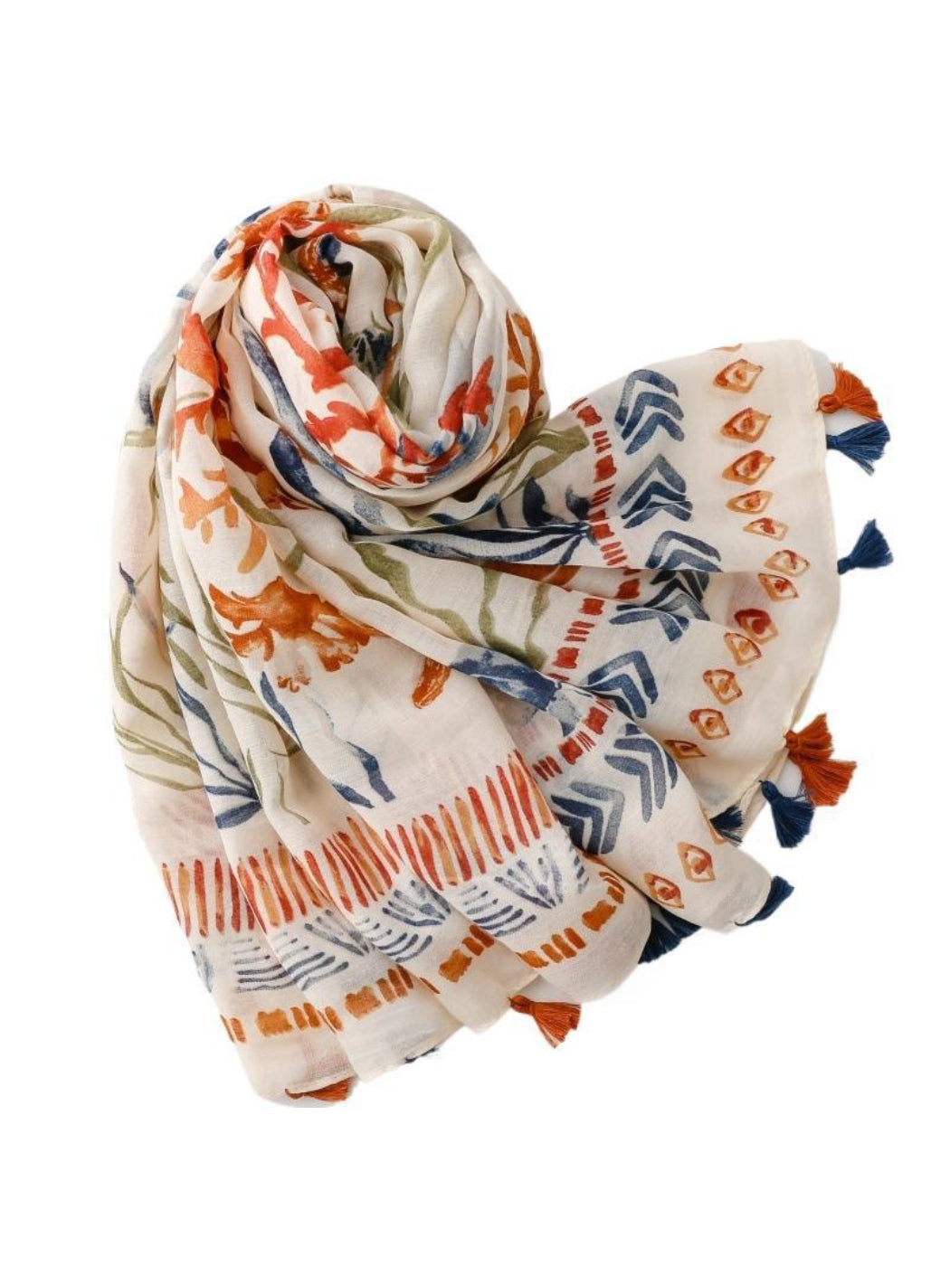 Scarvii Coastal Starfish Tassel Scarf styled with casual summer outfit