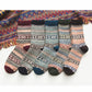 Rufia - 5 Pairs Unisex Bohemian Wool Blend Socks
