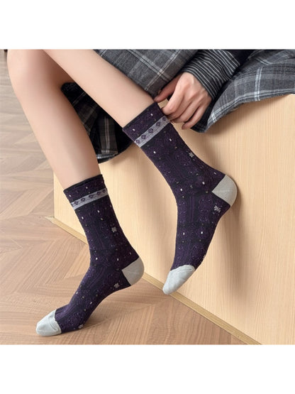 Rufia - Soft Vintage Jacquard Crew Socks