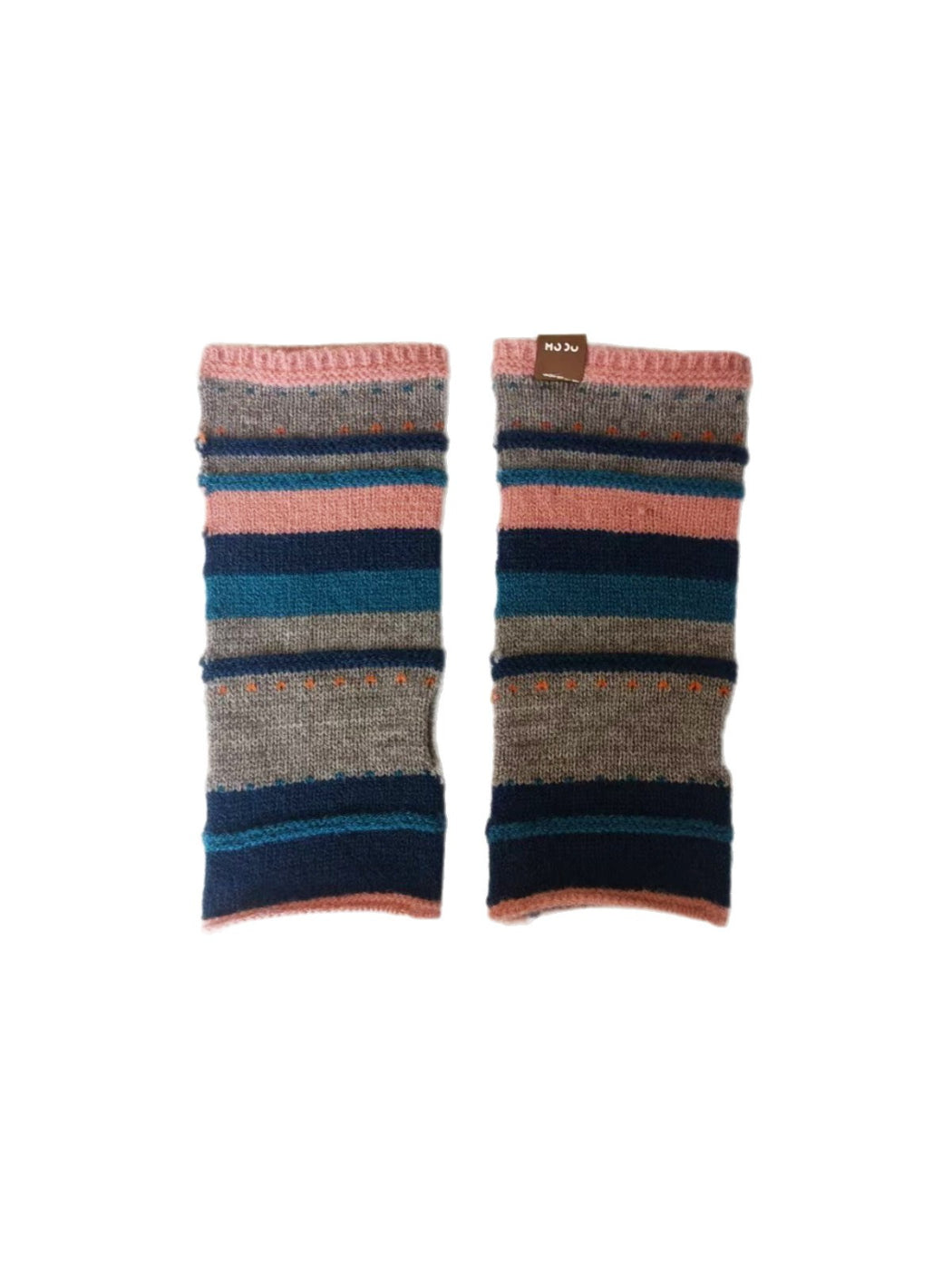 Gloving - Patterned Knit Fingerless Gloves
