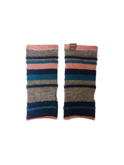 Gloving - Patterned Knit Fingerless Gloves