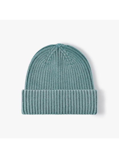 Haila - Heathered Ribbed Cuffed Knit Beanie