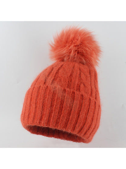 Haila - Ribbed Pom Pom Winter Knit Beanie
