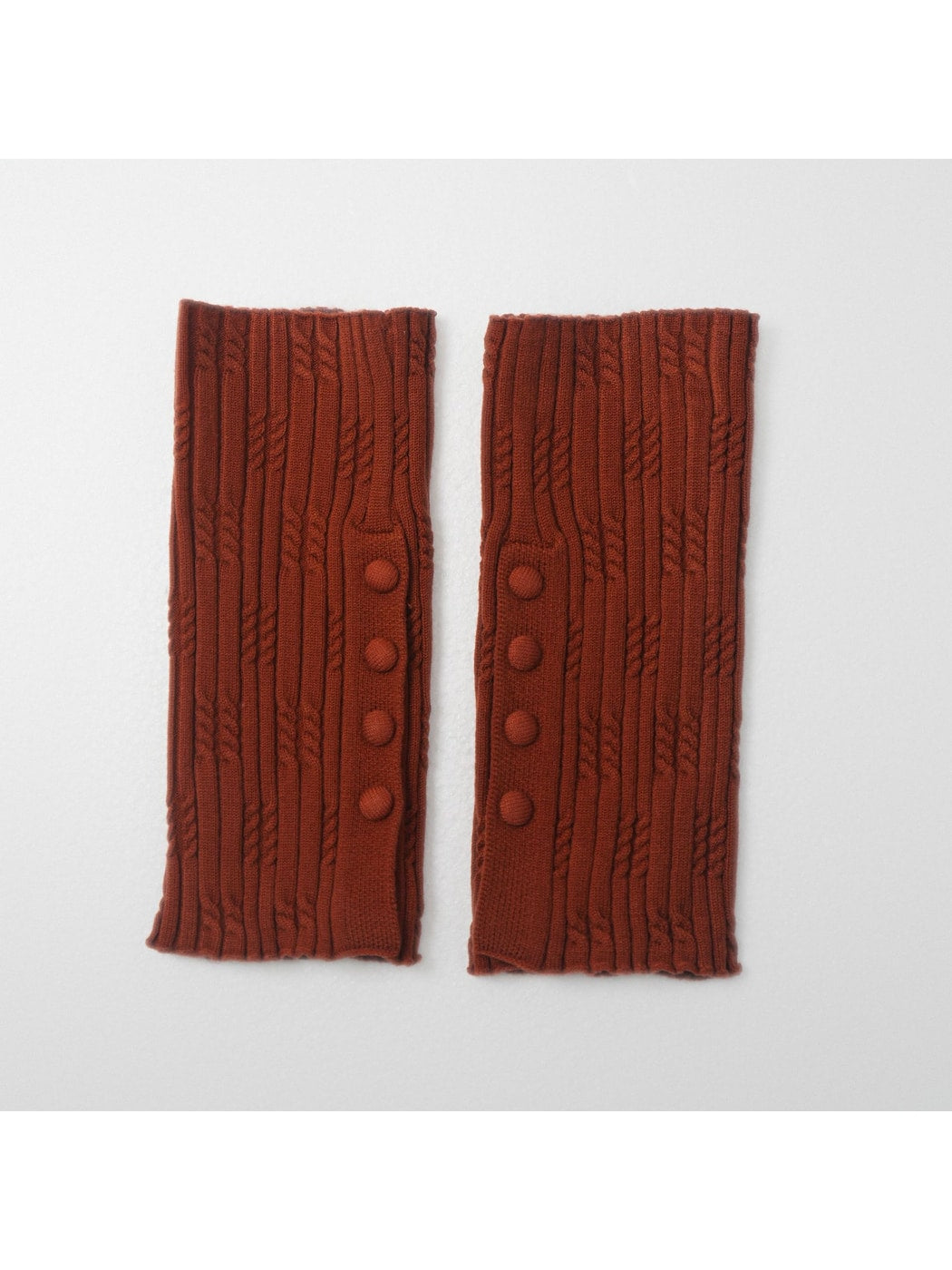 Cozyra - Button Split Rib Knit Leg Warmers