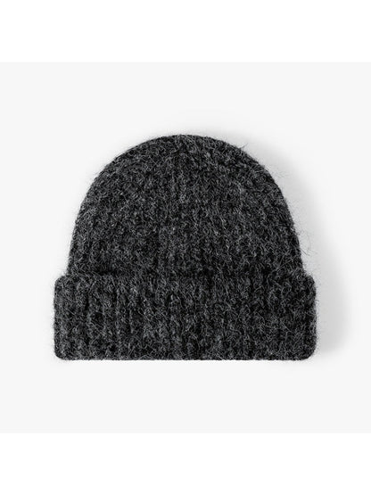 Haila - Heathered Ribbed Cuffed Knit Beanie
