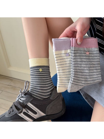 Rufia - smooth Fine Stripe Crew Socks product image 1
