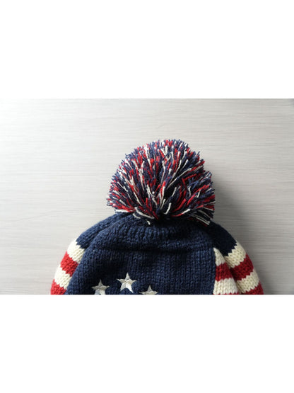 Haila - Winter Knitted Beanie with Flag Pattern