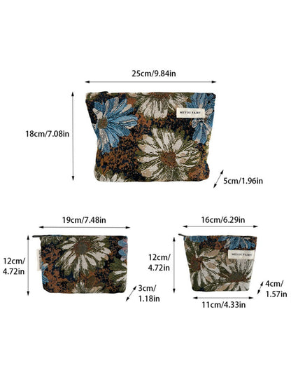Cosbai - Vintage Jacquard Floral Pouch