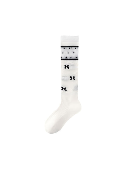 Rufia - Preppy Patchwork Pattern Crew Socks