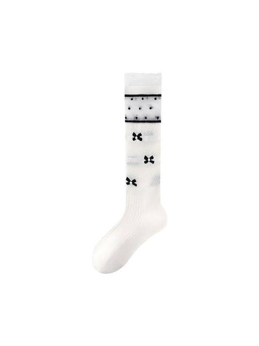Rufia - Preppy Patchwork Pattern Crew Socks