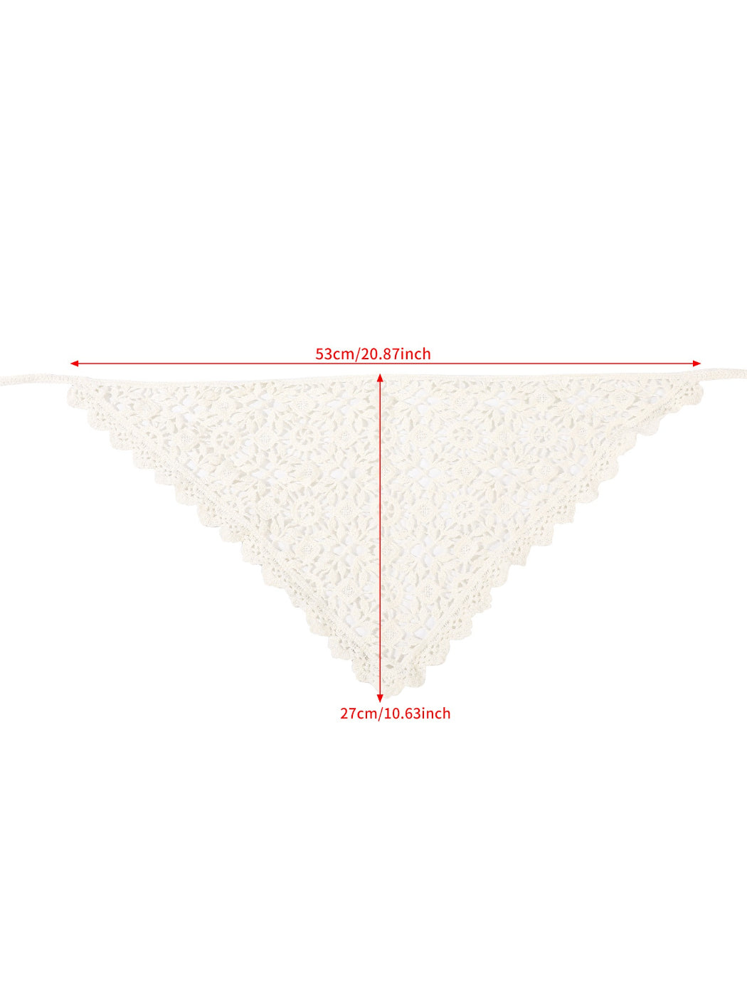Scarvii Vintage Crochet Lace Triangle Scarf