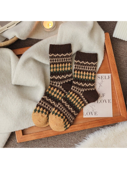 Rufia - Winter Heritage Knit Crew Socks