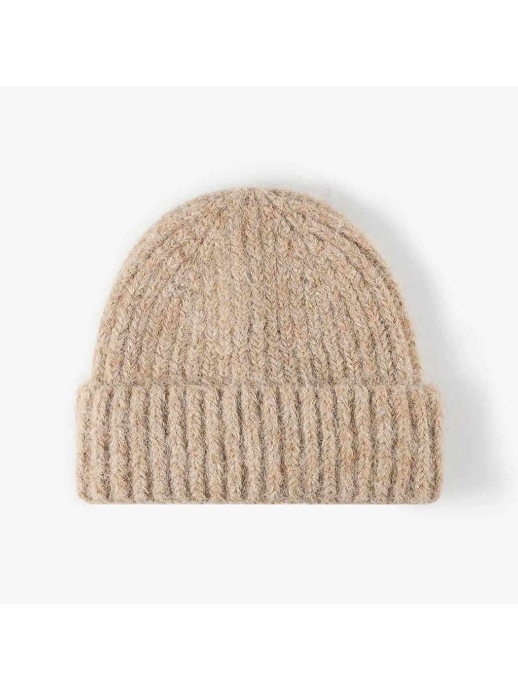 Haila - Heathered Ribbed Cuffed Knit Beanie