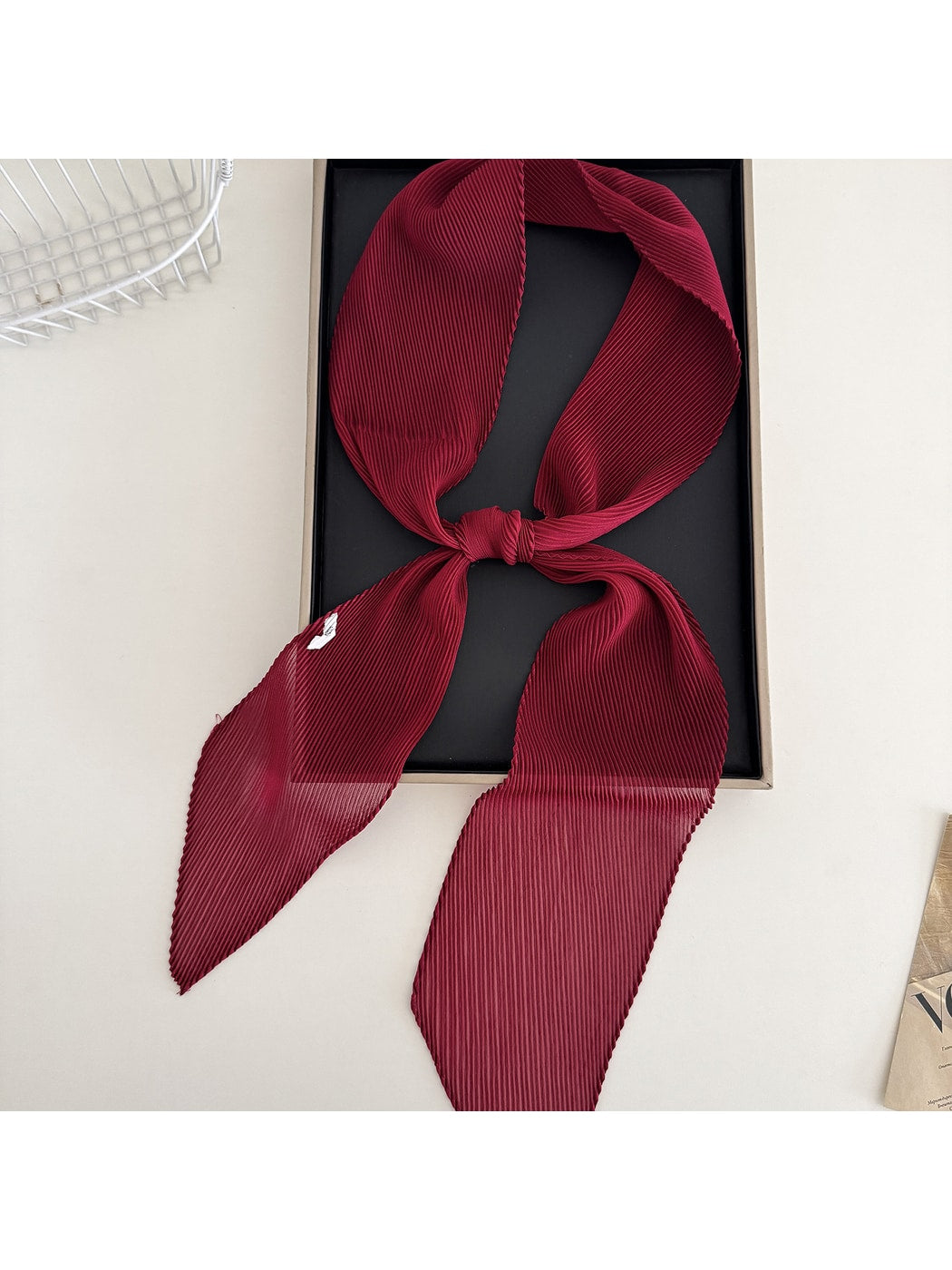 Scarvii - Elegant Narrow Solid Color Scarf