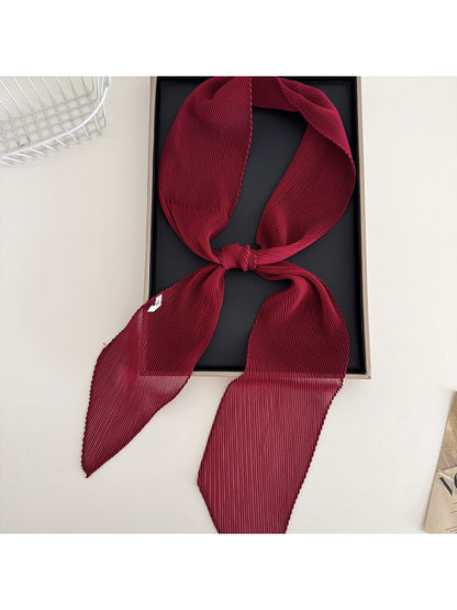Scarvii - Elegant Narrow Solid Color Scarf