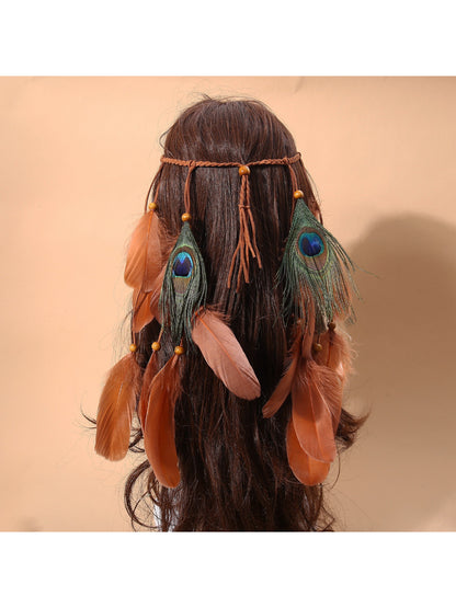 Hairish - Boho Bright Feather Hair Headpiece