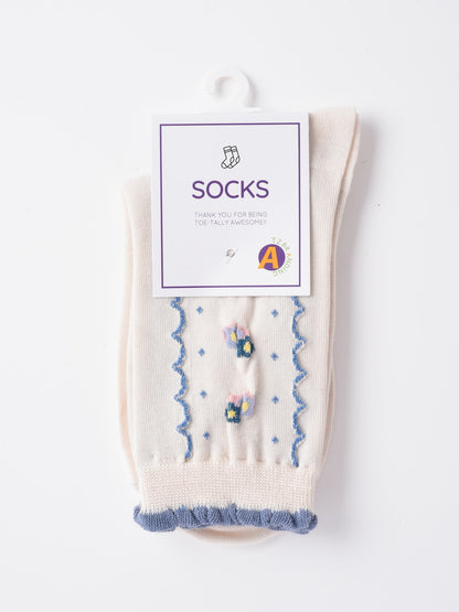Rufia - Blossom Beauty 3D Floral Embellished Socks