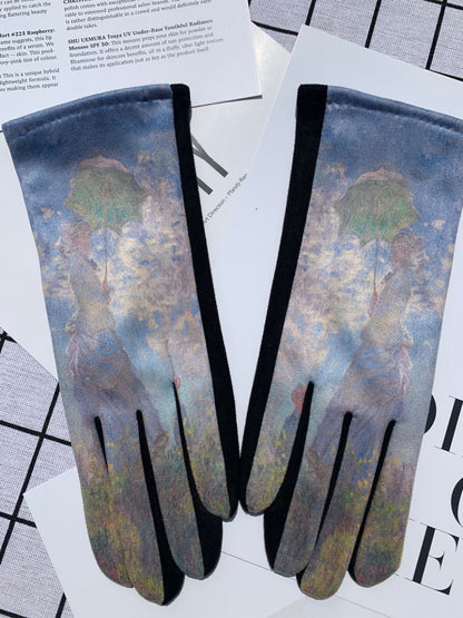 Gloving - Symmetrical Art Winter Gloves with Oil Painting