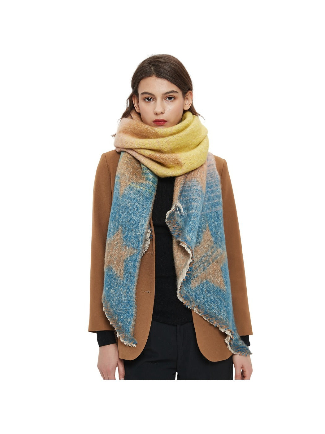 Scarvii - Winter Star-patterned Wrap Scarf for Cozy Warmth