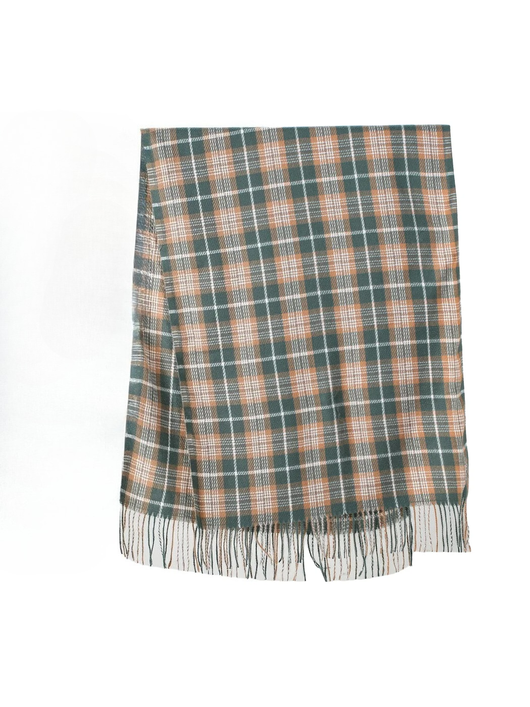 Scarvii - Plaid Grid Fringe Long Scarf