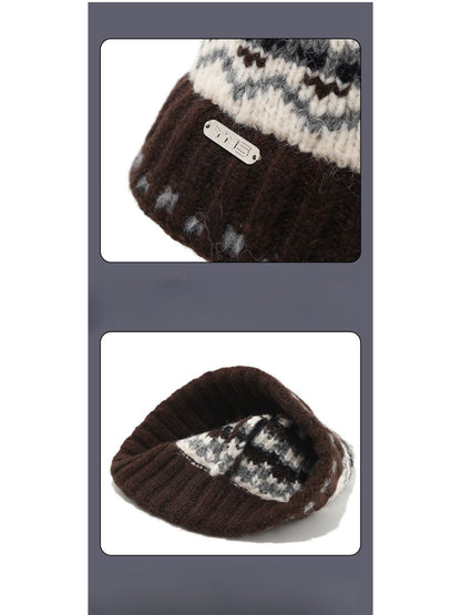 Haila - Fair Isle Knit Cozy Bucket Hat