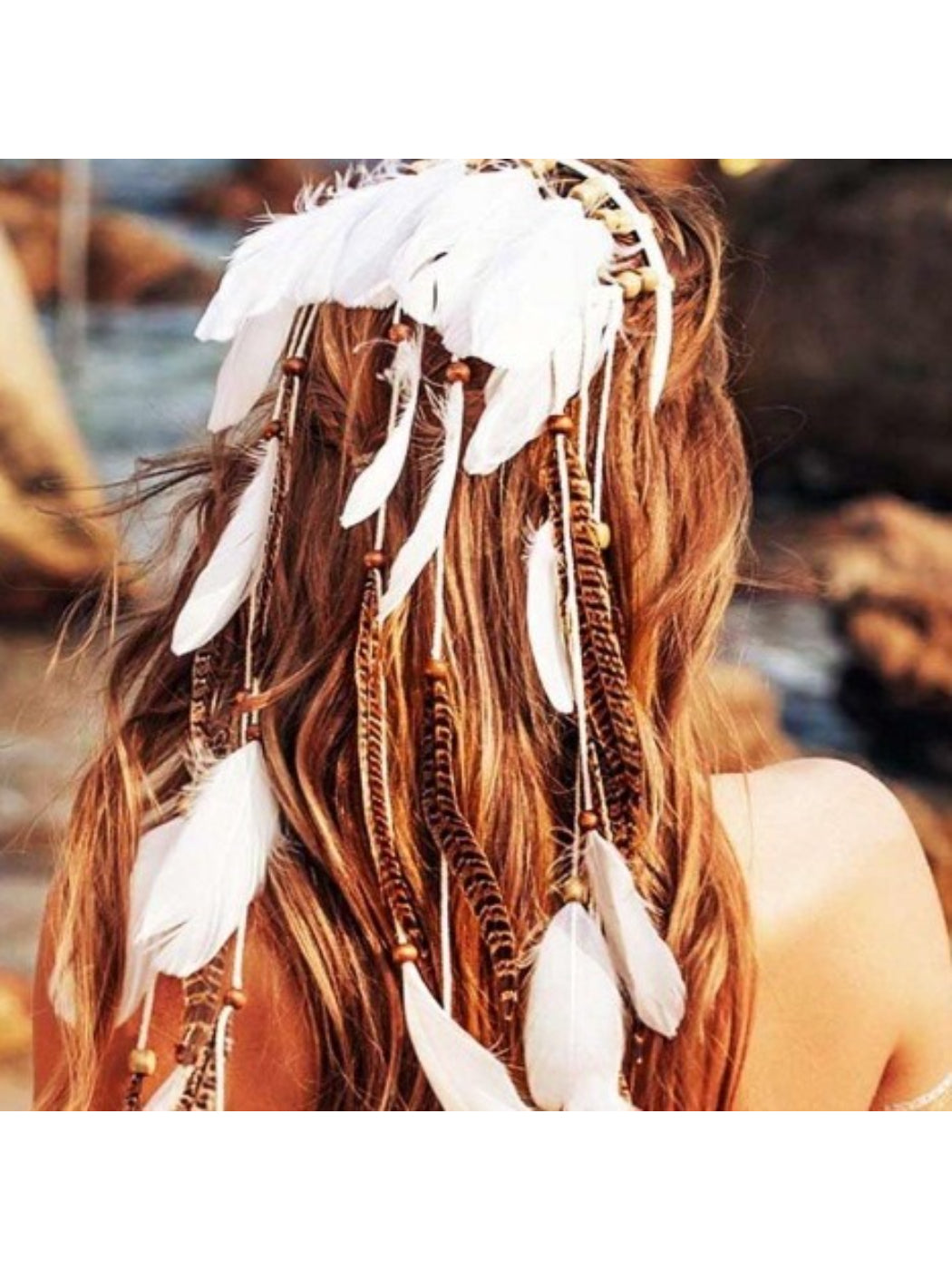 Hairish - Boho Feather Headband Hair Headpiece