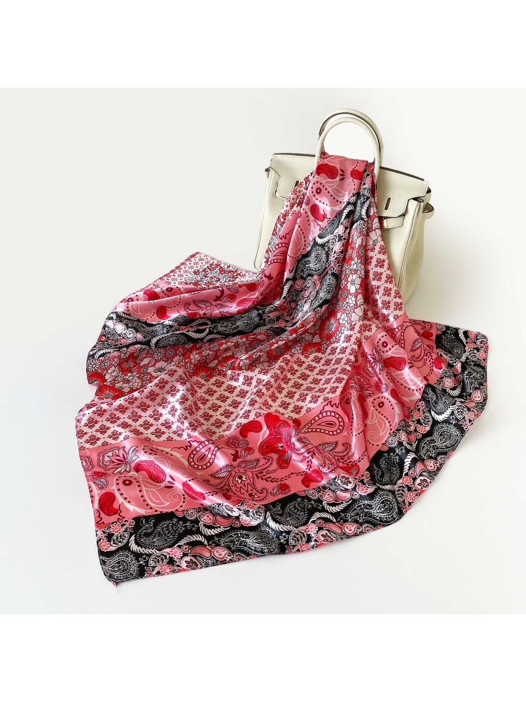 Scarvii - Patchwork Paisley Print Square Scarf