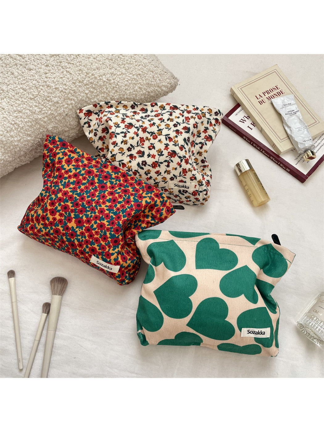 Cosbai - Printed Everyday Cosmetic Pouch