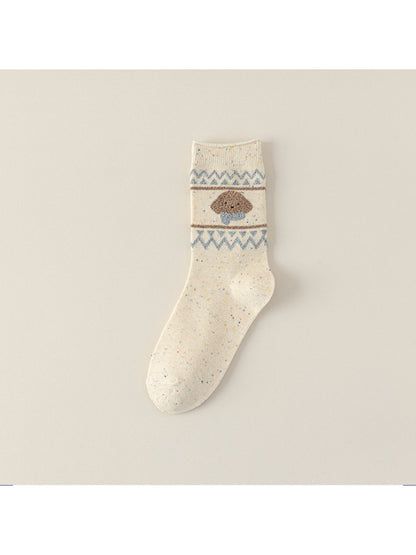 Rufia - Cute Animal Pattern Mid-Calf Socks