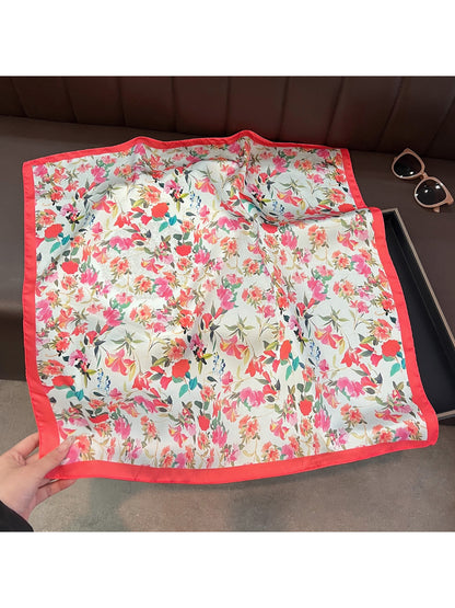 Scarvii Classic Floral Square Scarf