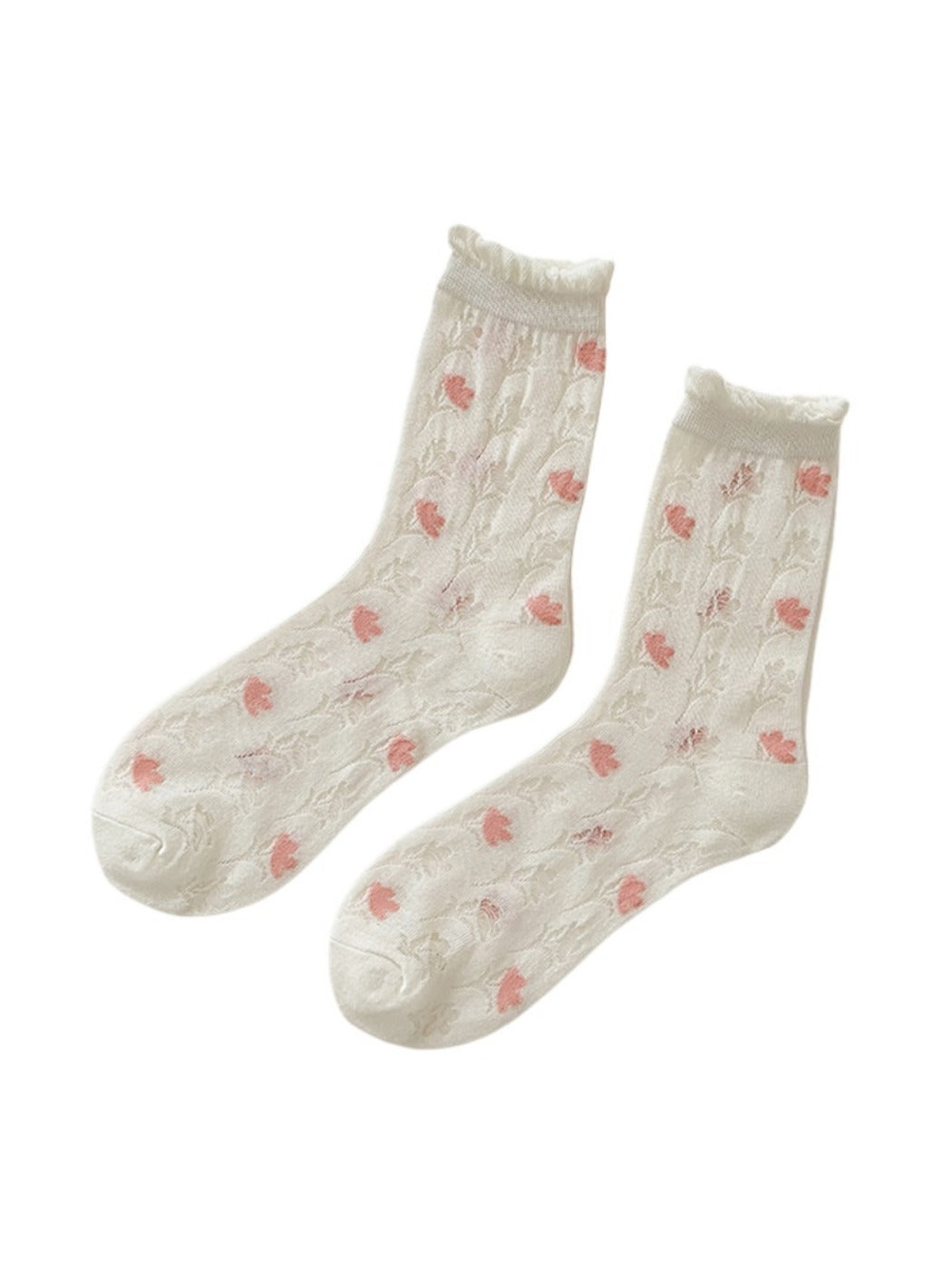 Rufia - Sweet Floral Print Mid-Calf Socks – Fresh & Feminine