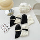 Rufia - Black and White Lace Trim Ankle Socks