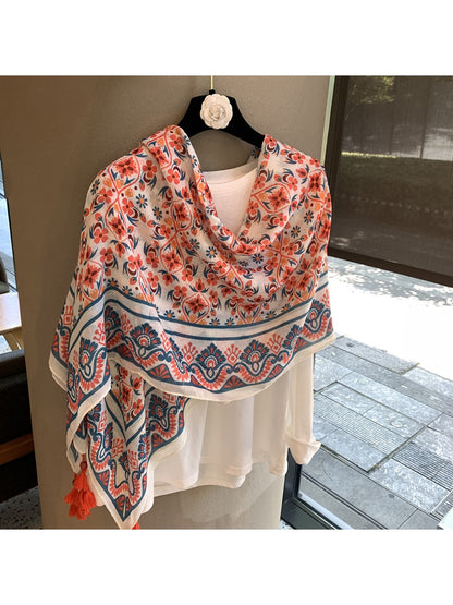 Scarvii - Elegant Printed Layering Women's Shawl
