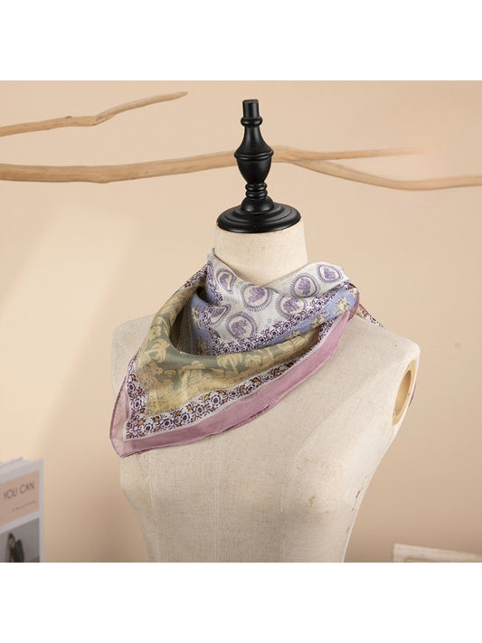 Scarvii - Vintage Medallion Border Square Scarf