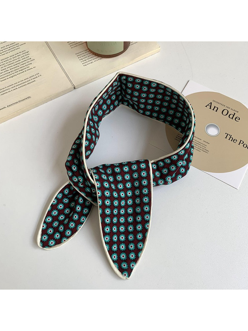 Scarvii - Vintage Mixed Pattern Skinny Scarf