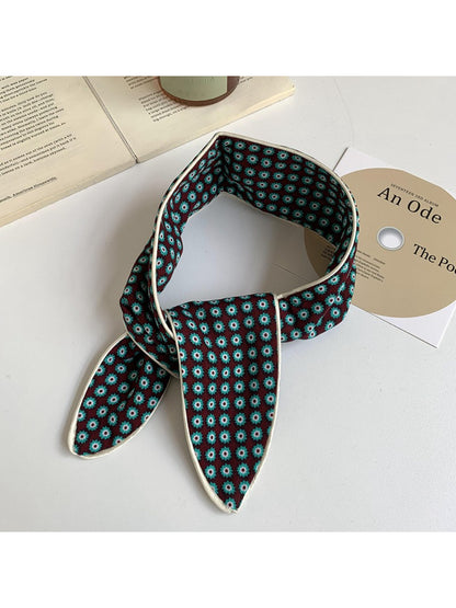 Scarvii - Vintage Mixed Pattern Skinny Scarf