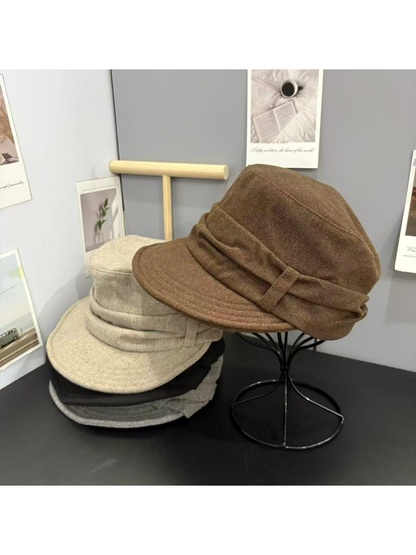 Haila - Pleated Brim Newsboy Cap