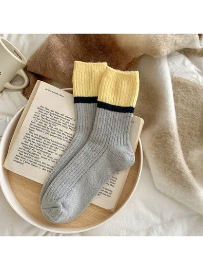 Rufia - Classic Colorblock Stripe Crew Socks