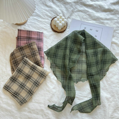 Scarvii - Plaid Triangle Headband
